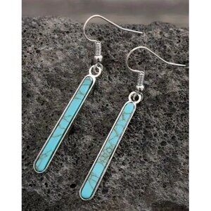 Turquoise &‎ Silver Dangle Earrings